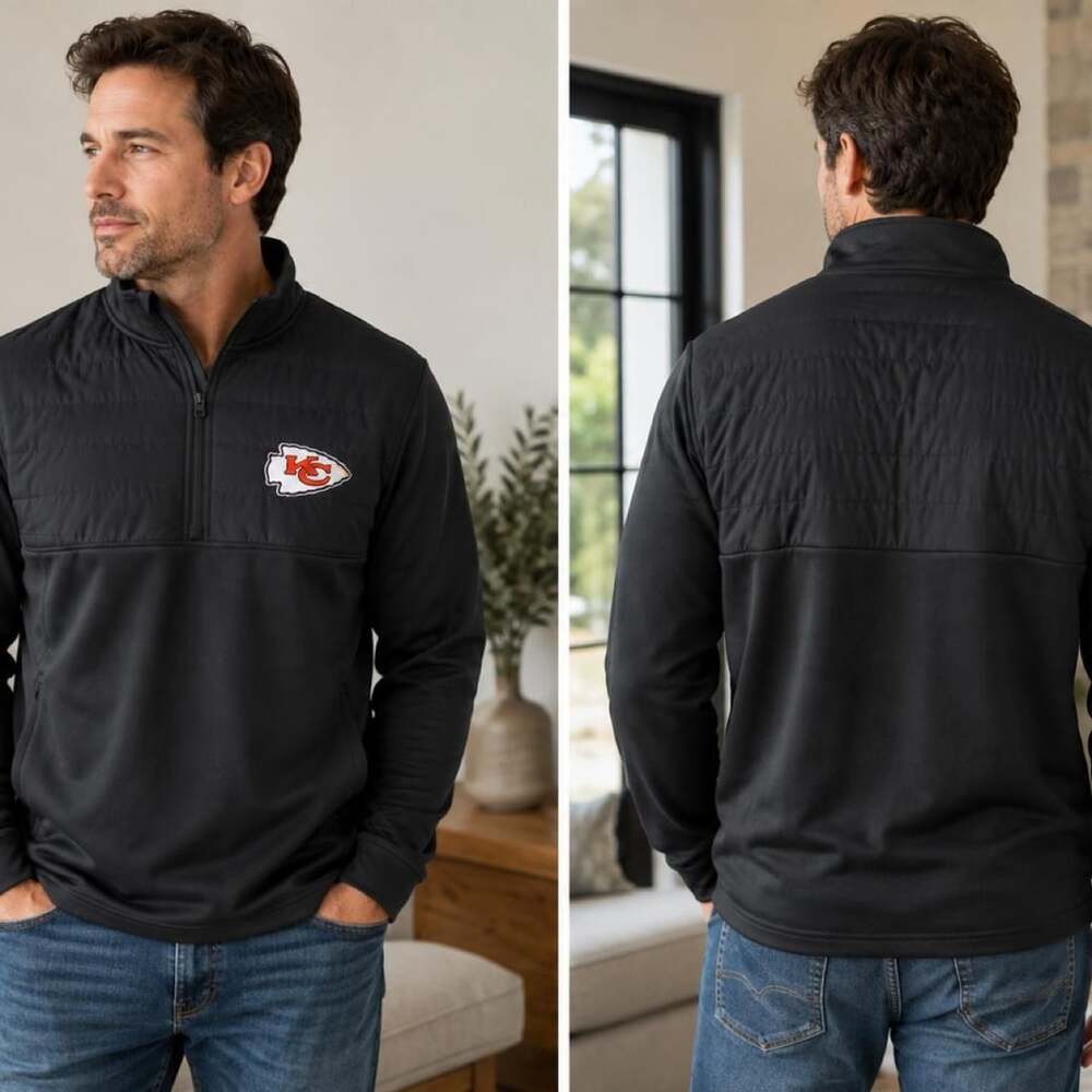 XXL Kansas City Chiefs Quarter Zip Pullover